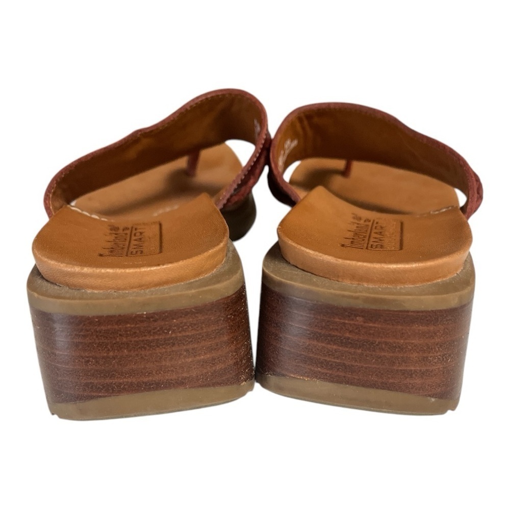 Timberland Smart Comfort Women's Leather Red and Brown Sandals - Picture 3 of 5